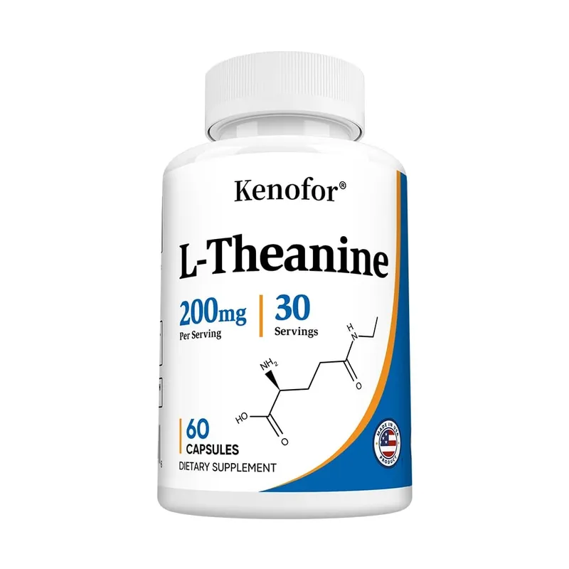 L-Theanine 200 Mg Extra Strength Theanine Supplement – Fokus och avslappningsstöd Förbättrad sömn, icke-GMO och glutenfri — image 9