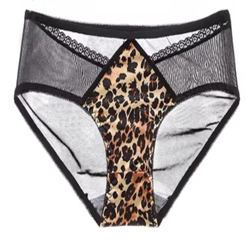 Women Bestselling Leopard Print Lingerie Set Front Closure Sexy Push Up Bra Lift Up Support Soft Daily Intimates Set — image 4