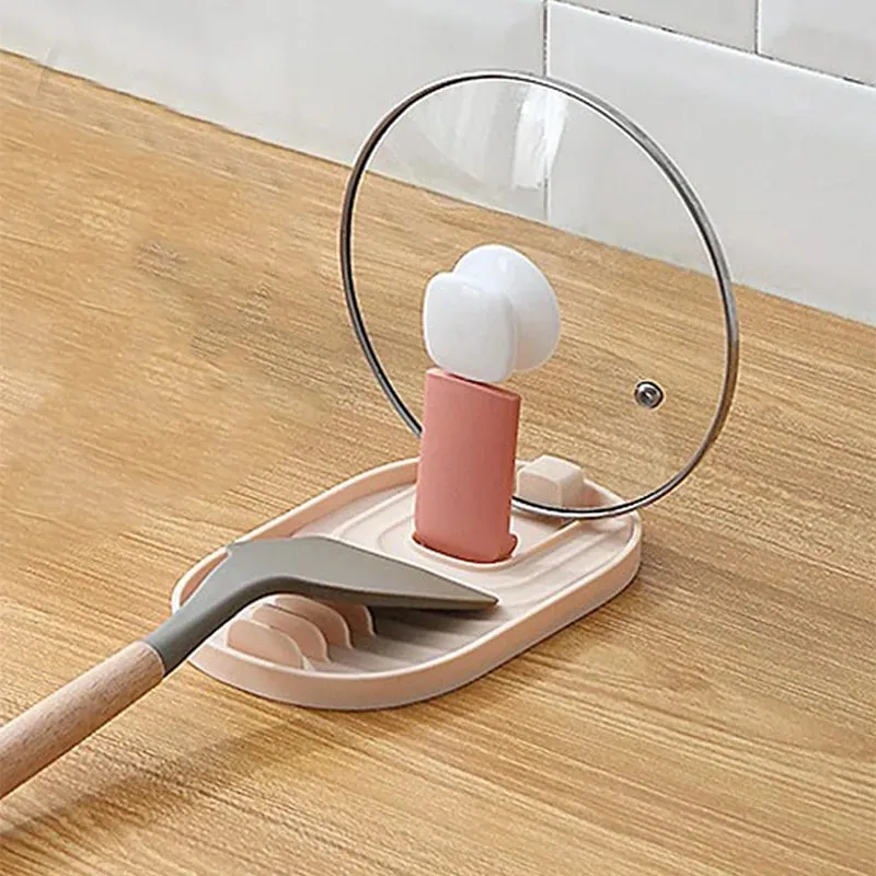 1pcs Polychrome Foldable Nordic Style Pot Holder Lid Shovel Storage Rack Practical Multifunctional Utensils for Kitchen Supplies — image 11