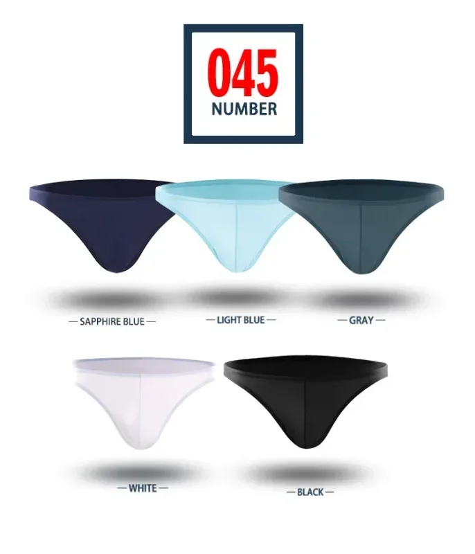 3PCS Summer narrow edge men sports breathable ice silk underpants thin sexy low waist tight seamless small triangle na pantalon — image 15