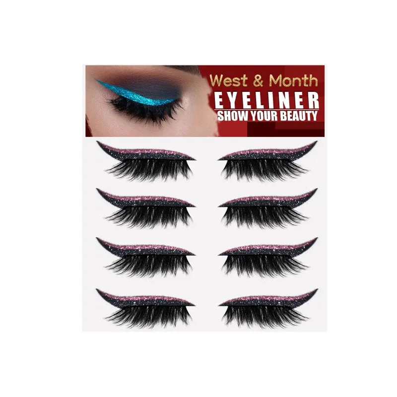 2in1 Eyeshadow Eyeliner Stickers False Eyelashes Waterproof Eyelash Liner Patches Instant Cat Eye Natural Look Party Eye Makeup — image 11