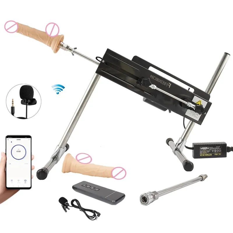 120W Sex Machine Strong Power Turbo Gear Onani Love Machine V-U-Lock Vibrator Sex Machine med Dildo — image 8