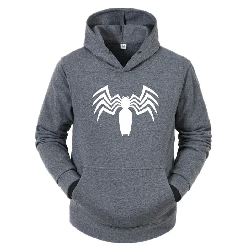 2026 outono e inverno novo moletom com capuz masculino rua moda aranha impressão esportiva feminina velo casual diversão hoodie masculino wear — image 7