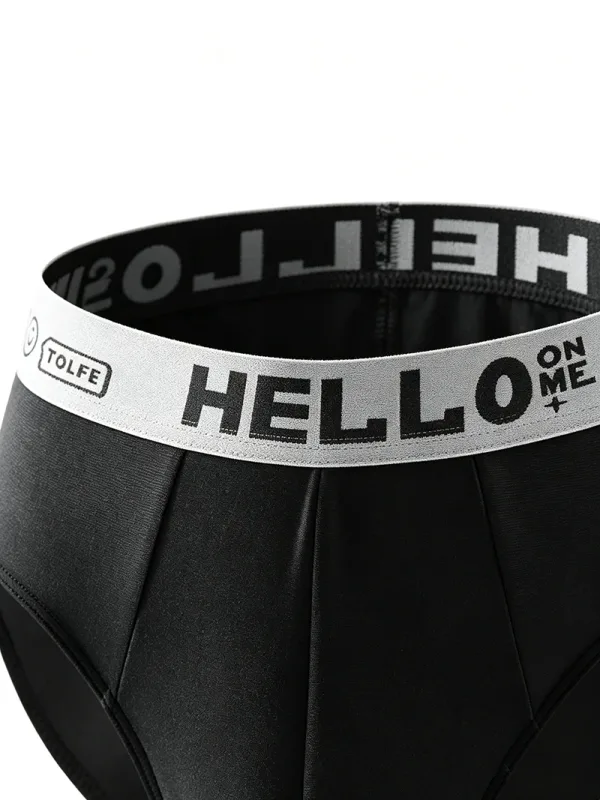 Hello 2-Pack Milk Silk Men's Briefs Seamless Breathable Quick Dry with Graphic Waistband Comfort Underwear Set — image 2