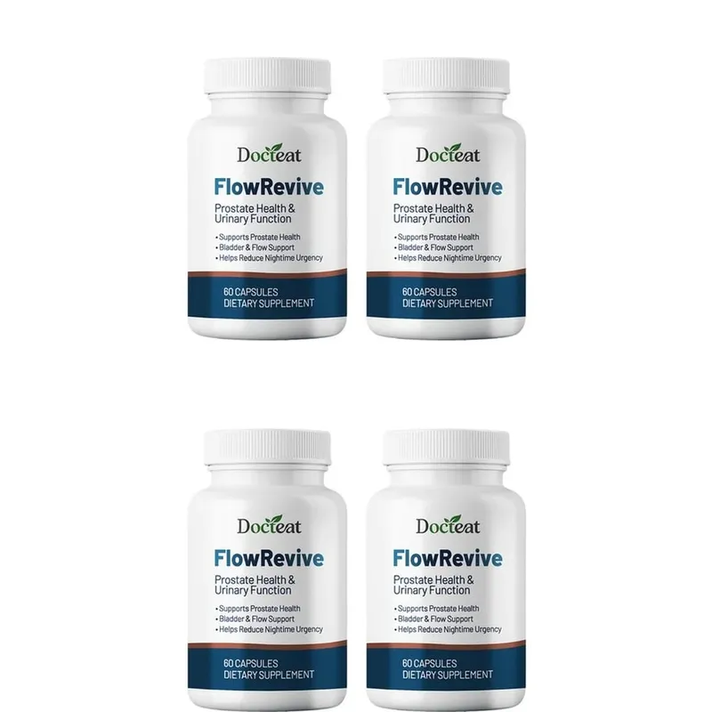 Docteat FlowRevive, Cápsulas de Suporte Urinário e de Próstata com Semente de Abóbora Saw Palmetto e Extrato de Casca de Pygeum - 60 Cápsulas — image 9