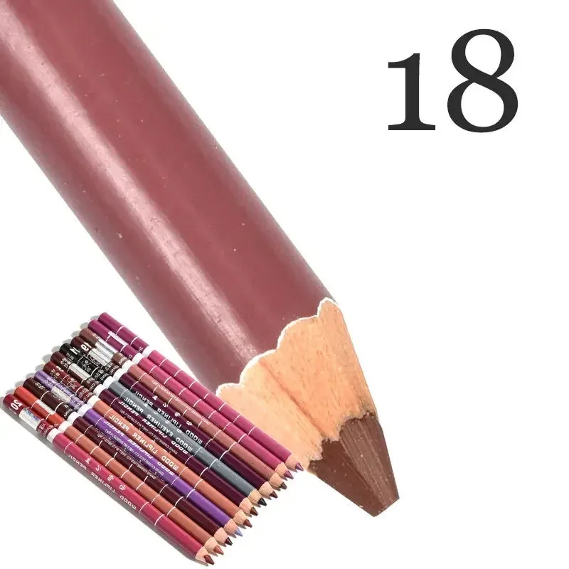 Delineador labial antiincrustante profissional, 28 cores, caneta de batom profissional, à prova d'água, lápis de contorno labial, maquiagem duradoura, delineador cremoso