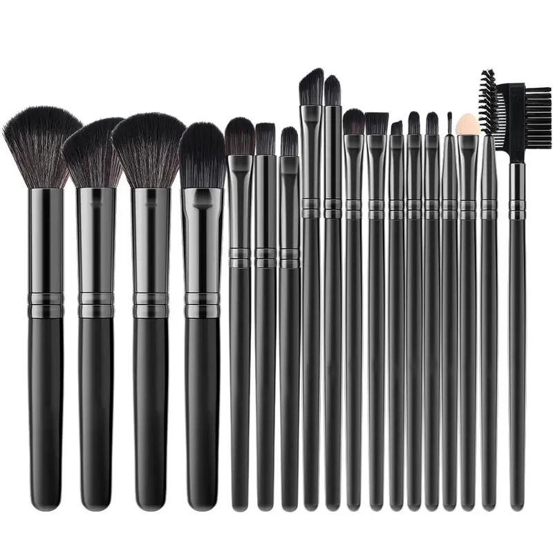 18PCS Women's Makeup Brushes Set - Eye Shadow Foundation Blush Cosmetic Brushes Soft Make up Tools with Storage Bag — image 32