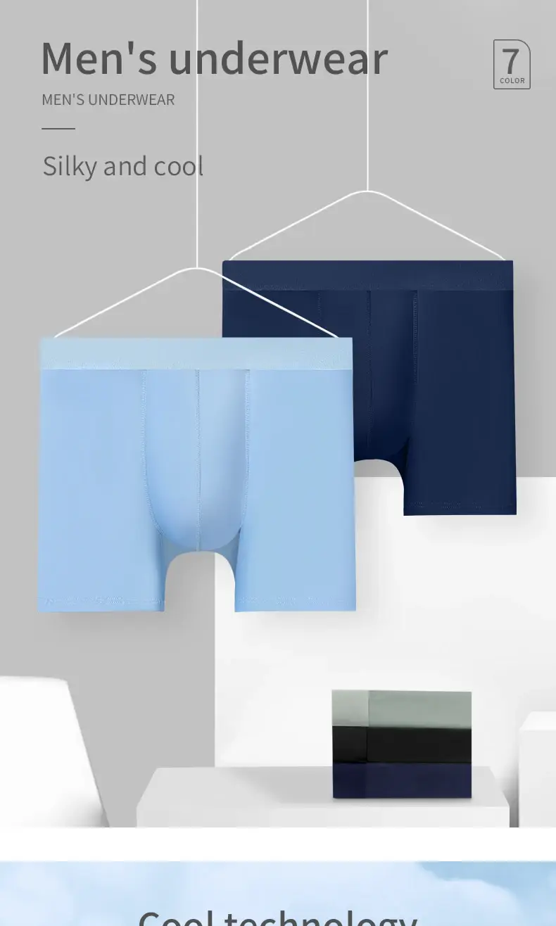 Roupa íntima esportiva masculina de seda gelo verão fino anti-desgaste perna correndo respirável tamanho grande estendido anti-desgaste virilha boxer br — image 2