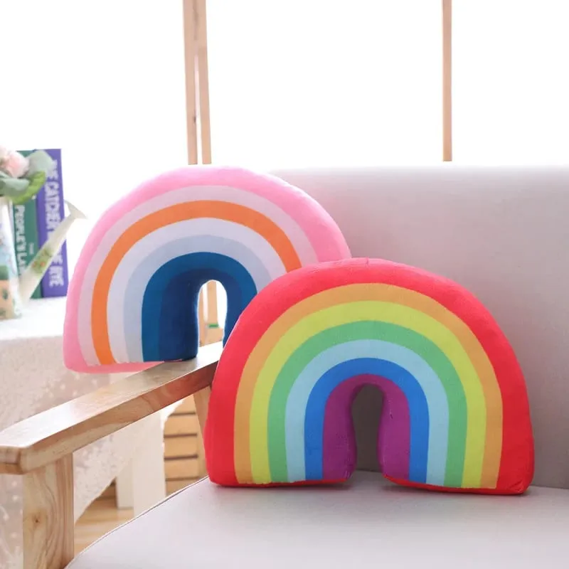 Fantastický Star Cloud Moon Rainbow Plyšový polštář Plněný Nebe Přírodní Polštář Žlutá Růžová Modrá Shy Emotion Plyšová dekorace Dárek — image 6