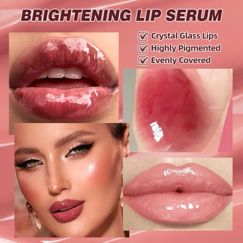 4 na Kulay Mirror Pearl Fine Shimmering Hydrating Pipe Lip Gloss Moisturizing Crystal Gloss Lip Glaze Layering Lip Makeup