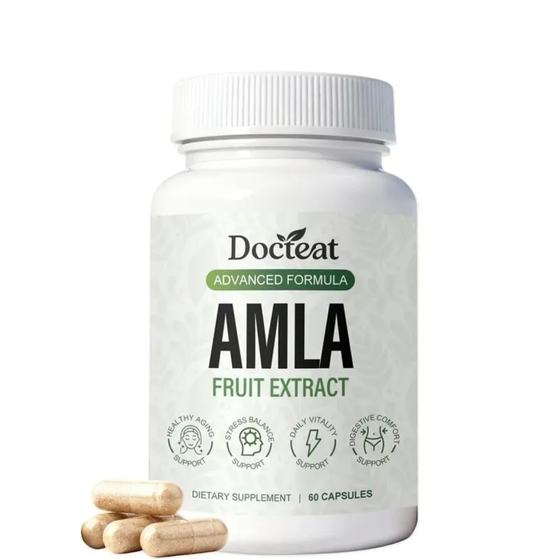 Docteat Amla Fruit Extract Capsules Immune Function Support Support Skin Health Support na may Vitamin C B3 CoQ10 PQQ 60 Capsules