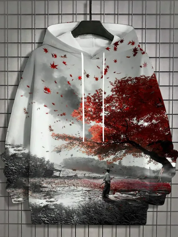 2024 taglagas bagong panlalaking 3D Japanese Samurai print hoodie panlalaki at pambabaeng kaswal na fashion panlalaki hoodie street na pang-itaas na panlalaki — image 6