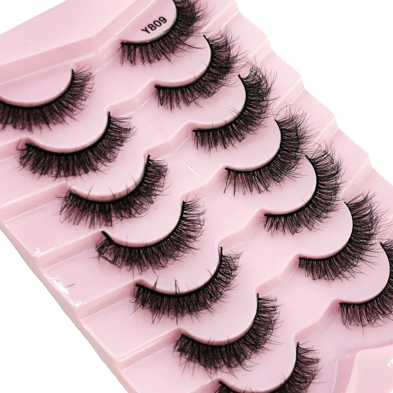 Fluffy Lashes Mink False EyelashesThick Cat Eye Makeup Long Natural Volume 3d Eyelashes Extension Wholesale Mink Eyelashes — image 30