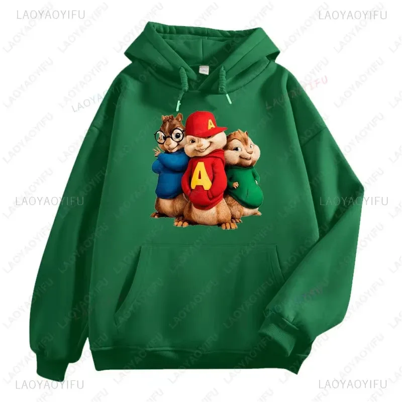 Alvin and The Chipmunks Anime Hoodies Eco Friendly A Letters Printing Sweatshirt Casual Streetwear Unisex Pullovers promo — image 19
