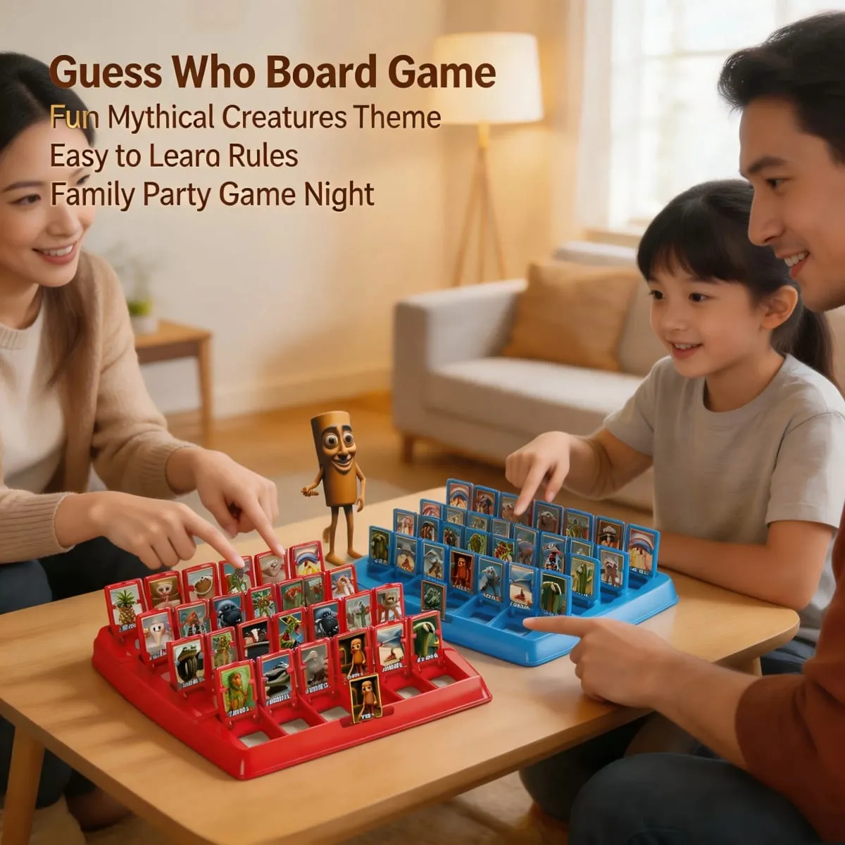 Guess Who I Am Guessing Board Game 2‑Player Interactive Character Card Game Portable Tray Puzzle Game Family Party Desktop Game — image 1
