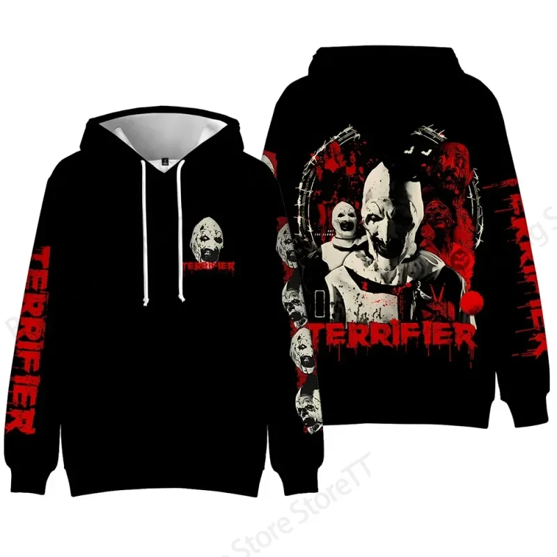 Horror Movie Terrifier Killer 3d Print Hoodie Men Women Fashion Long Sleeve Hoodies Halloween Coat Men Sweatshirt Winter Clothes — image 4