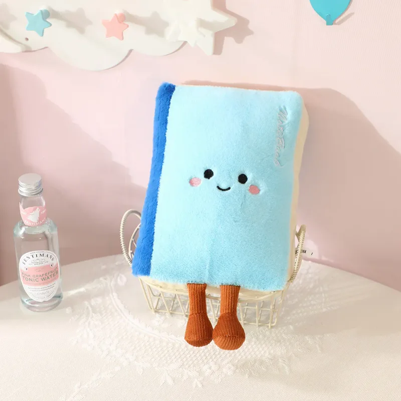 1pc Stationery Plush Toy Smiling Kawaii Face Pencil Book Ruler with Legs Humanoid Doll Decor Plushie Birthday Gift — image 8