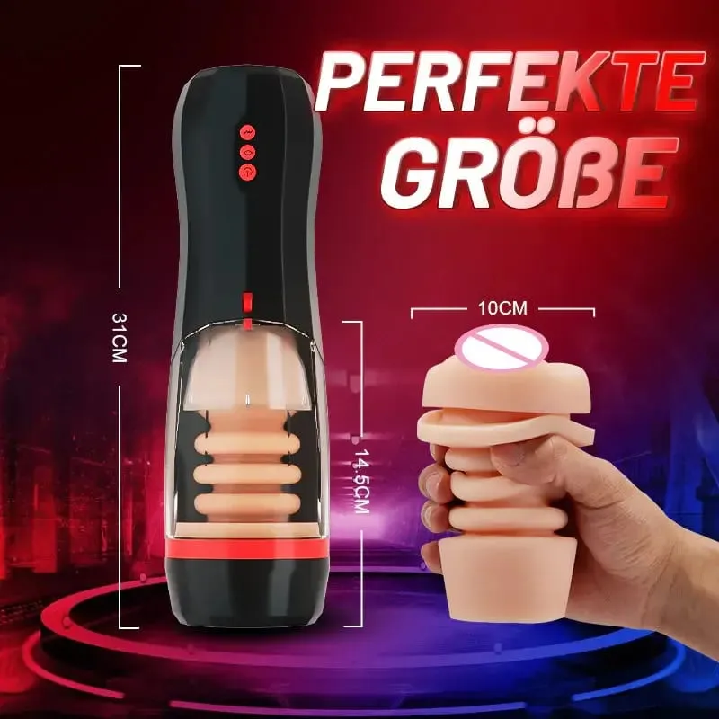 Masturbateur mâle rétractable entièrement automatique chatte de poche vibrateur Anal Vaginal tasse d'avion jouets sexuels pour adultes pour hommes — image 4