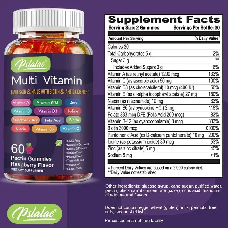 Multivitamin Gummies - Upang Magbigay ng Enerhiya para sa Balat ng Buhok at Mga Kuko Suporta sa Kalusugan ng Immune Pangkalahatang Kalusugan — image 2
