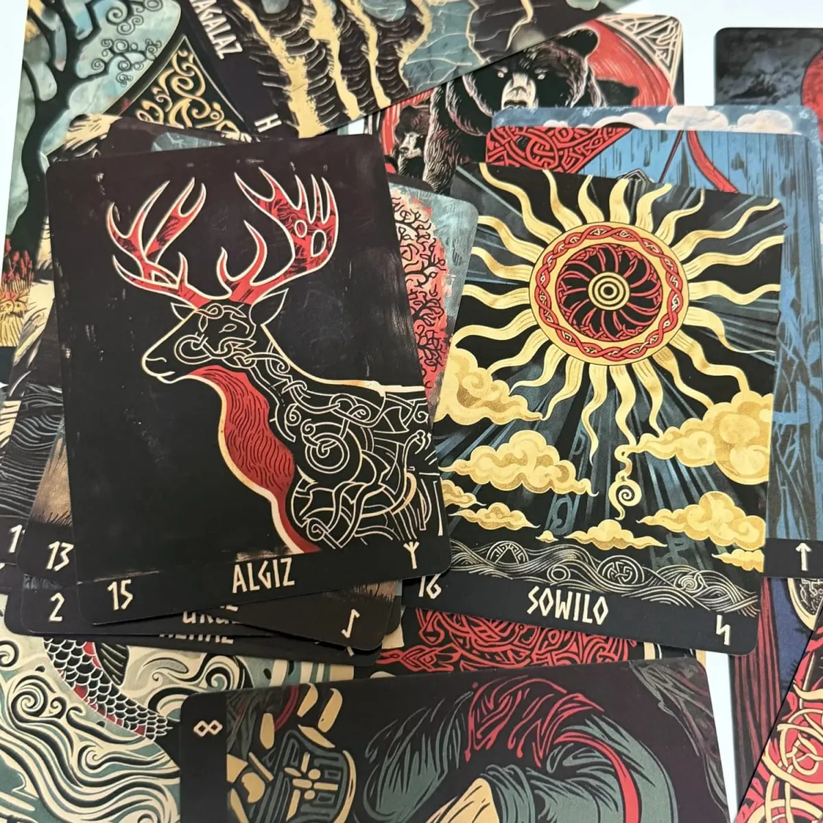 Norwegian Woodcut Runes Deck 24pcs English Version The Elder Futhark Runes Oracle deck — image 4