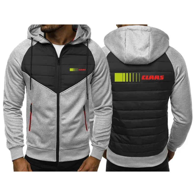Claas 2024 BAGONG Estilo ng Panlalaking Spring at Autumn Leisure Fashion Jacket na Tatlong Kulay na Stitching Sweatshirt Mga Cotton Kumportableng Tops — image 5