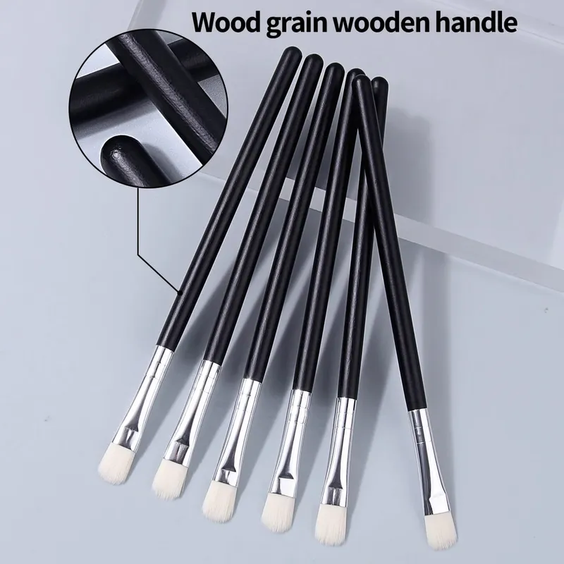 6pcs Eye Makeup Brushes Set Soft Synthetic Eyeshadow Brush for Eyeshadow Blending Daily Beauty Cosmetic Tool