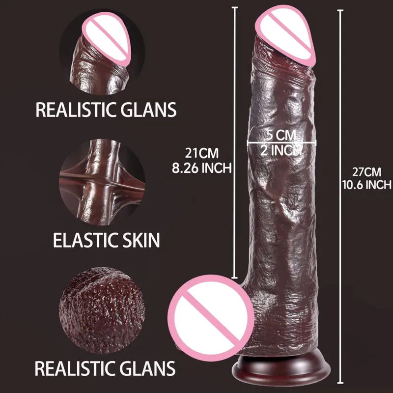 Makatotohanang Dildos Skin Sliding Foreskin Testicles Dildo para sa Babae Masturbesyon Anal Vaginal Stimulation Strapon Silicone Sex Toys — image 7