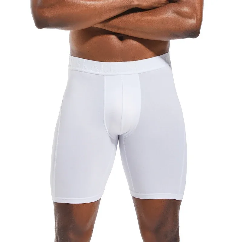 Mode Lång Herr Boxershorts Polyester Underkläder för Man Kalsonger Sexiga Herrtrosor Bekväma Stretch Boxershorts Herr