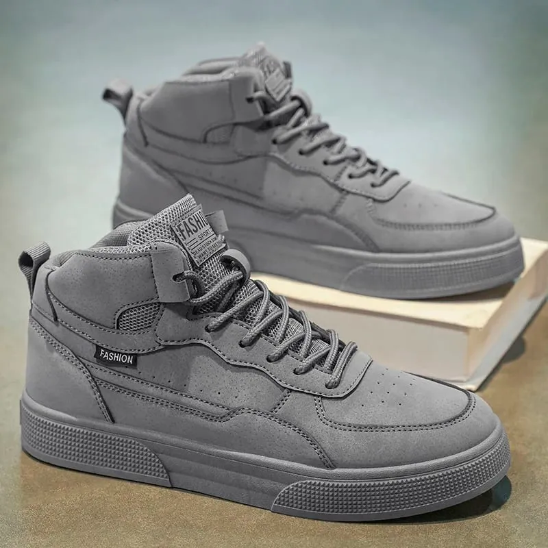 Breathable men's casual shoes skate shoes mid-top men's shoes breathable and versatile sports shoes suitable for wearing all — image 2