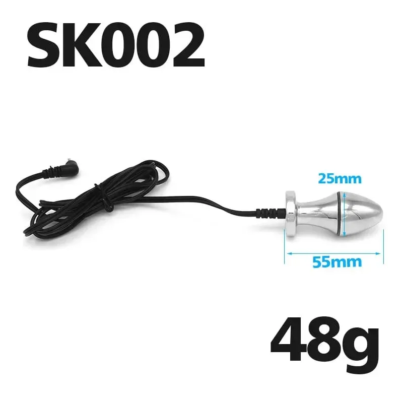Electric Shock Plug Vibrator Anal Plug Mga Sex Toys para sa Lalaki Babae Babae Masturbesyon Klitoris Labia Stimulator Massager Butt Plug — image 4
