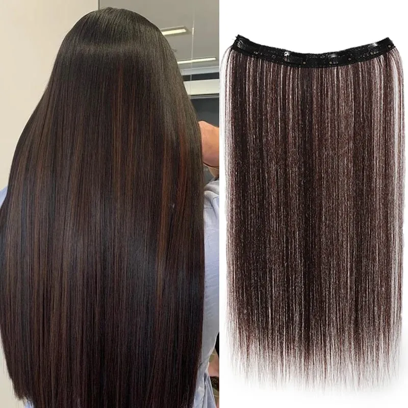 20inch Hair extensions Wig Hair Clips Hair piece Synthetic Straight Hair Extensions with 4clips for Women Halloween Party — image 14