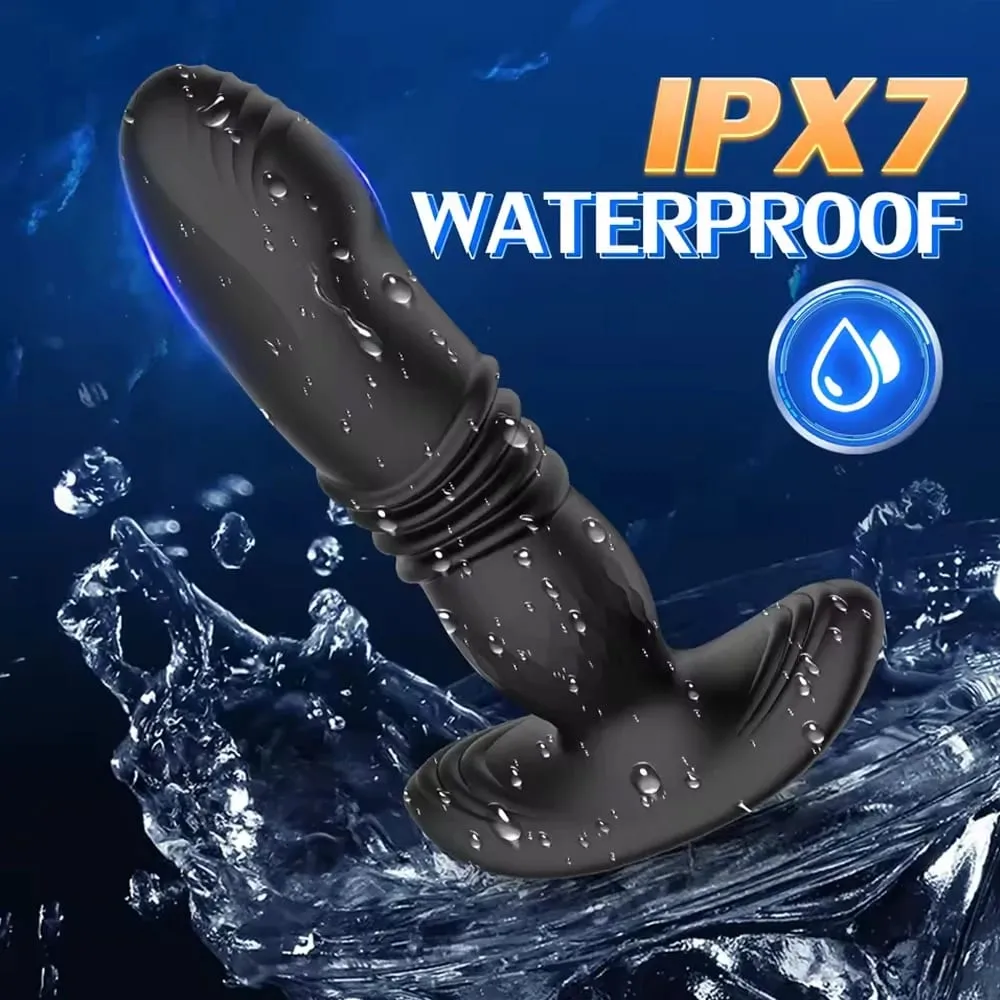 Remote Control Anal Plug Vibrator Telescopic Dildo Butt Plug Stimulator Masturbation Penetration Vagina Anal Vibrating Men Women