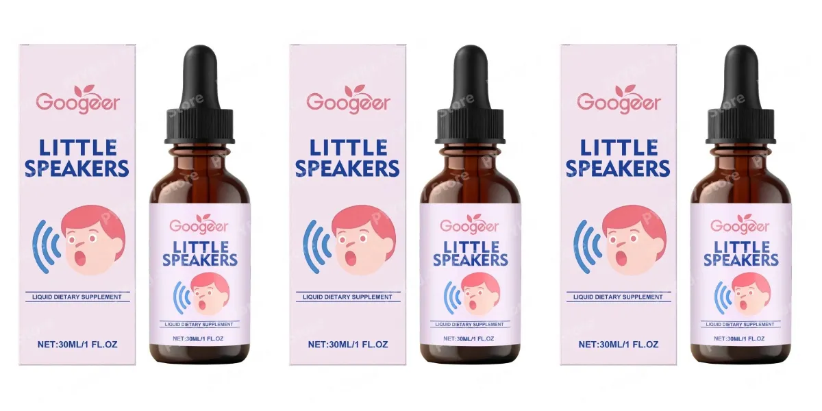 Googeer Little Speakers folyékony kiegészítő B12 vitamin D3 Zeolit ​​a verbális kifejezéshez, nyelv és fókusz támogatása gyerekeknek 30 ml