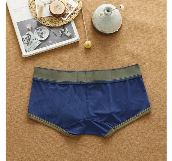 Men's mesh panties low waist fashion breathable mesh nest letter youth boxers — image 14