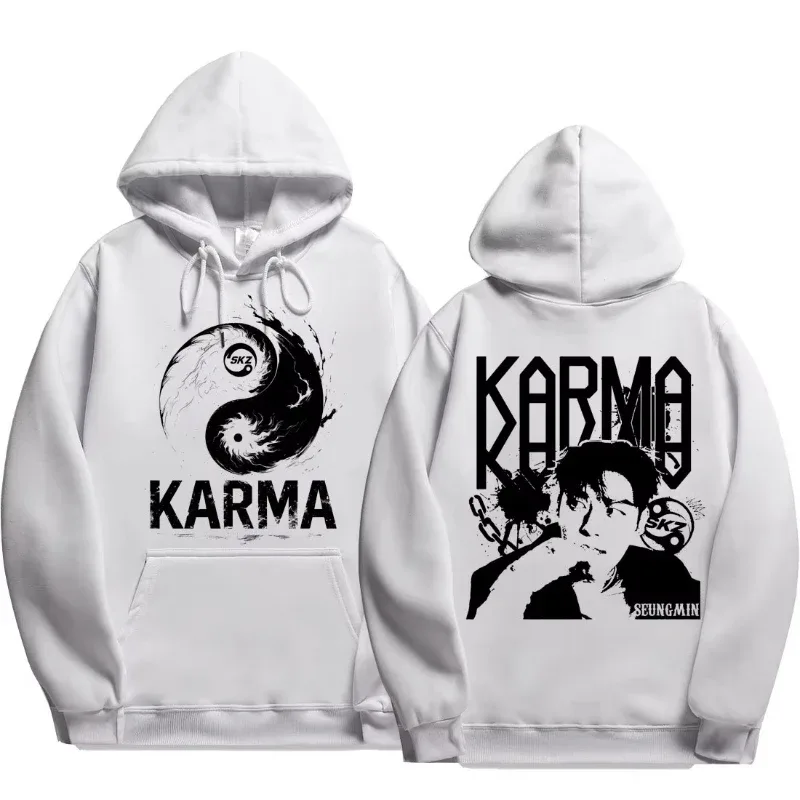 KPOP's fourth album KARMA printed men's hoodie FELIX HAN BANGCHAN CHANGBIN HYUNJIN LEE fashion hoodie — image 13