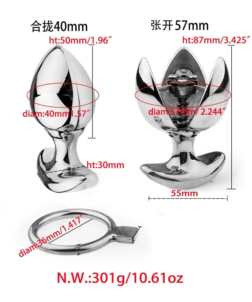 Metal Anal Plug Colorful Vestibular Gay Masturbation Plugs G-spot Stimulation Cunnilingus Spreading Can Be Opened Sex Toys 18+ — image 3
