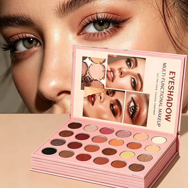 Book Style Eye Shadow Plate Natural Brown Matte Fine Flash Eye Shadow Waterproof Durable and Easy to Use Portable Travel Makeup Gift Suitable for Women's Holiday — image 3