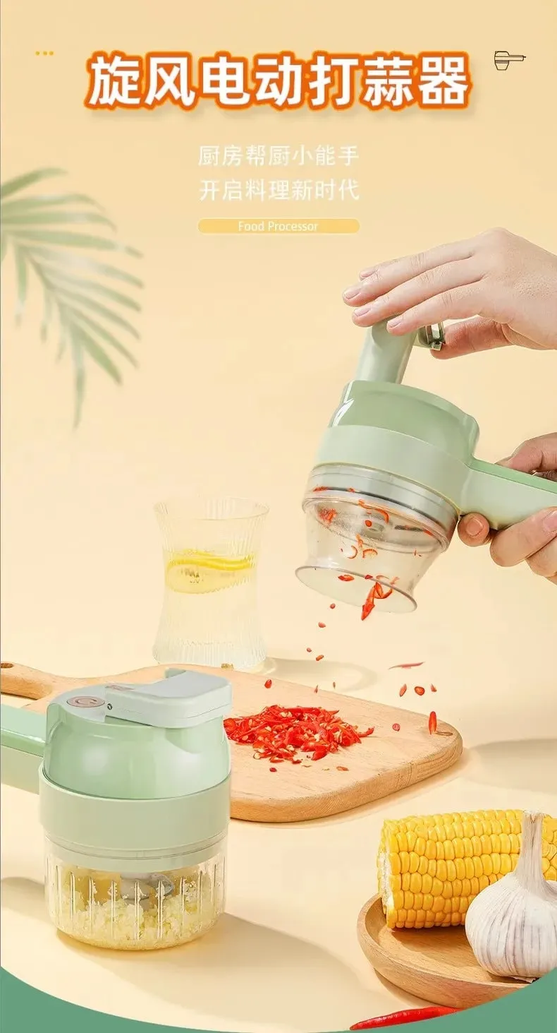 Electric Vegetable Chopper Multifunctional Garlic Ginger Onion Cutter For Home Kitchen Food Slicer And Dicer — image 8