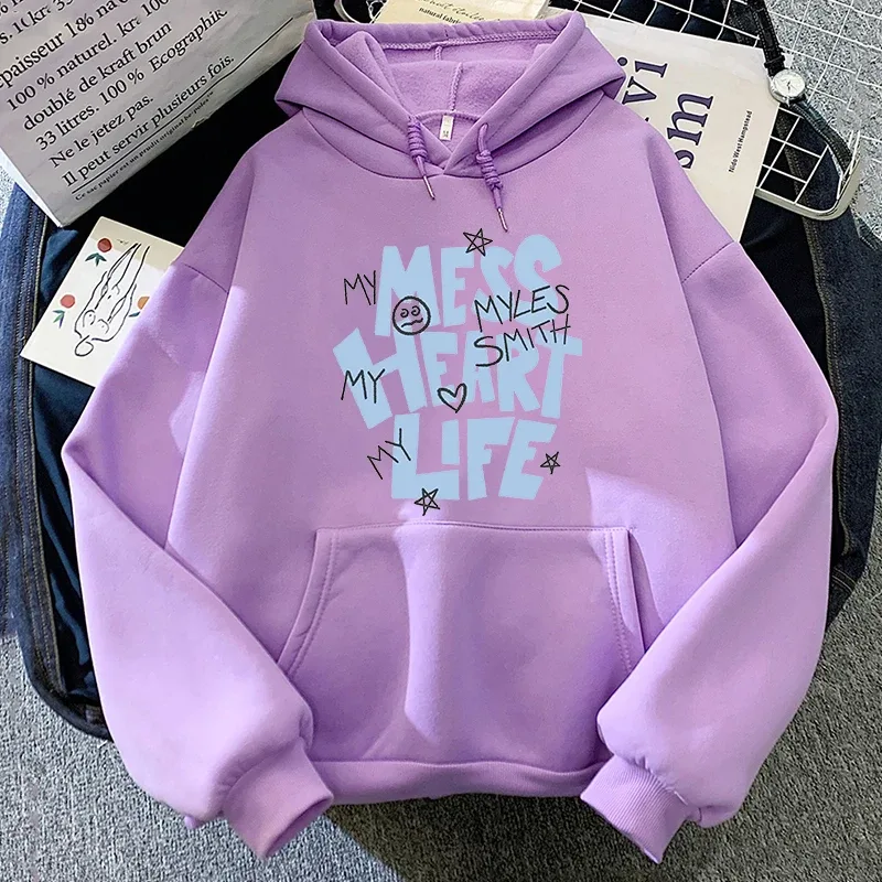 Myles Smith My Mess Tour Hoodies High Street with Hooded Long Sleeve Sweatshirts Hip Hop Unisex Casual Popular Trends Clothing