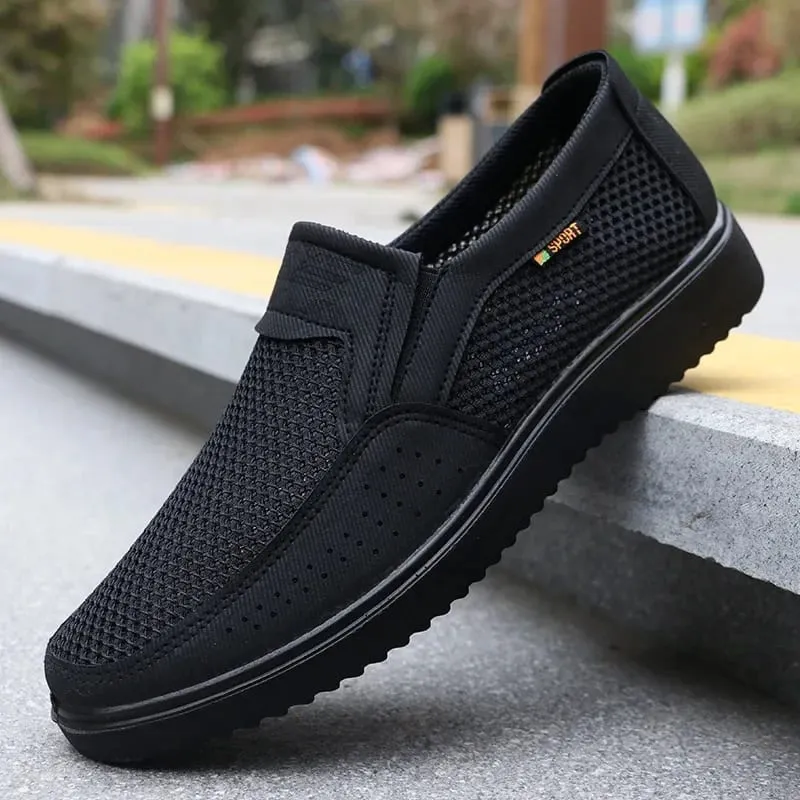 Men Casual Shoes Comfortable Sneakers Summer Breathable Men Loafers Non-slip Lightweight Men Shoes Outdoor Mesh Walking Shoes — image 5