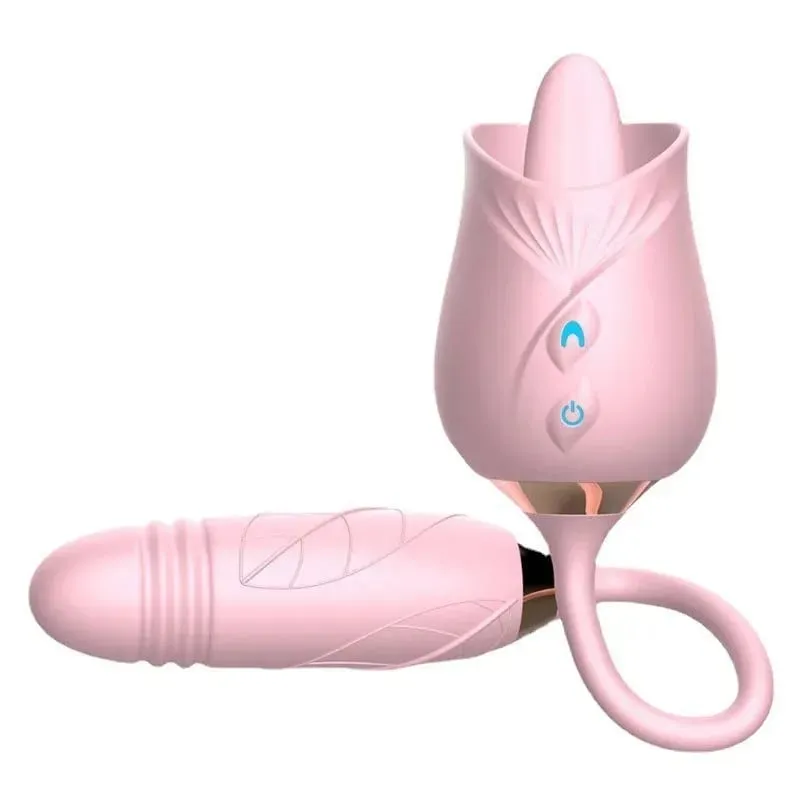 Telescopic Thrusting Sucker Vibrator for Women Rose Sucking Clit Stimulator Dildo Licking Vagin Anal Massager Sex Toys Couples — image 12