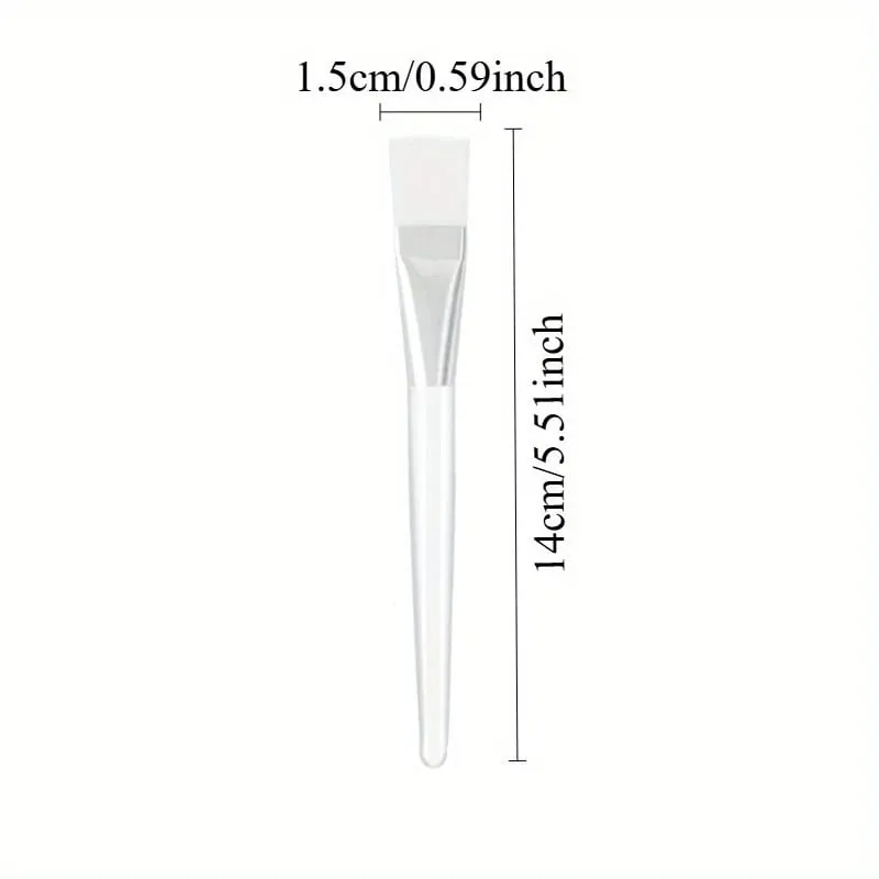 4pcs Facial Mask Brush Transparent Face Mask Brush Cosmetic Makeup Brushes Tools for Facial Mask Eye Mask Application and DIY — image 4