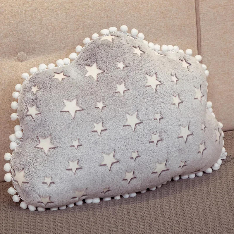 INS Plush Sky Series Luminous Cloud Moon Star Pillow Soft Cushion Kawaii Stuffed Plush Toys For Children Baby Kids Toy Girl Gift — image 3