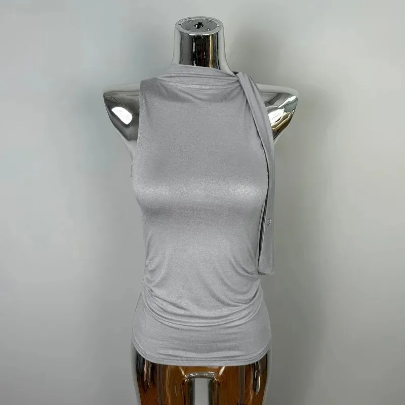 2026 Sexy Pure Desire Design Slim Women Bodycon Camisole Korean Dongdaemun Sleeveless Tank Top Solid Versatile Base Layer Top — image 11
