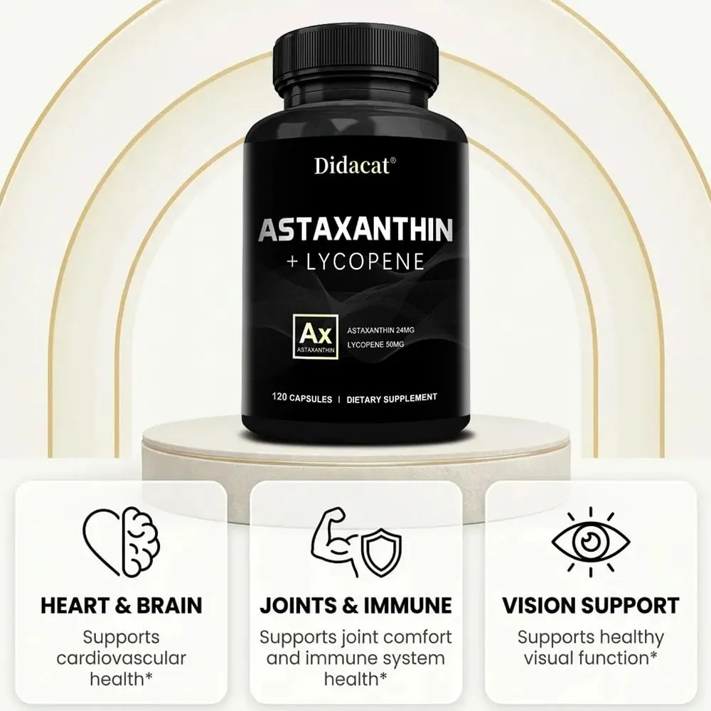 Suplemento de astaxantina para homens e mulheres | Da microalga Haematococcus Pluvialis para suporte à saúde dos olhos e da pele — image 2