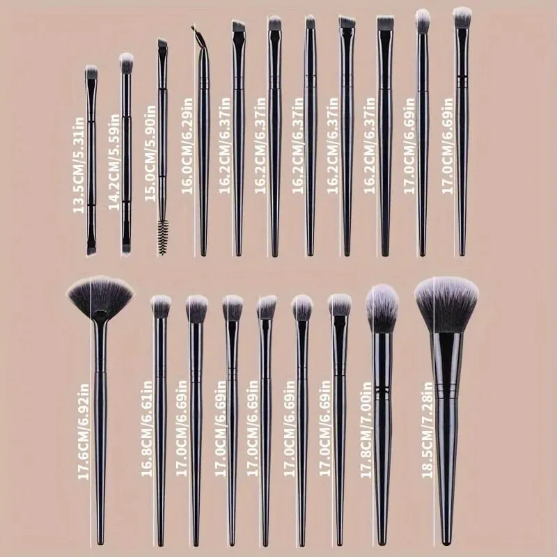 28pcs Ultimate Makeup Brush Set with Large Powder Blush Contour Foundation Concealer & Eyeshadow Brushes - Includes Water Dr — image 3