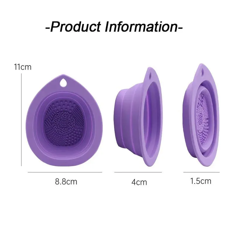 1/2PCS Silicone Makeup Cleaning Mat for Cleaning Makeup Brushes Makeup Brushes Wash Brush Cleaner Tool HZSQJGZ04 — image 4