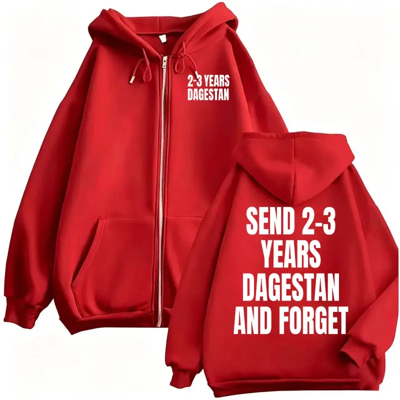 Islam Makhachev Send Him 2-3 Years Dagestan and Forget Zipper Hoodies Men's Harajuku Streetwear Aesthetic Sweatshirt Jacket Coat — image 6