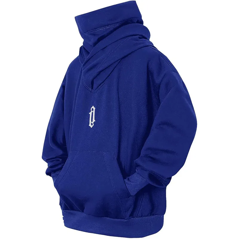 Embroidery Turtleneck Sweatshirt Oversized Y2K Lalaki Babae Hoody Japanese Ninja Hoodies Autumn Hip Hop Fleece Pocket Streetwear — image 2