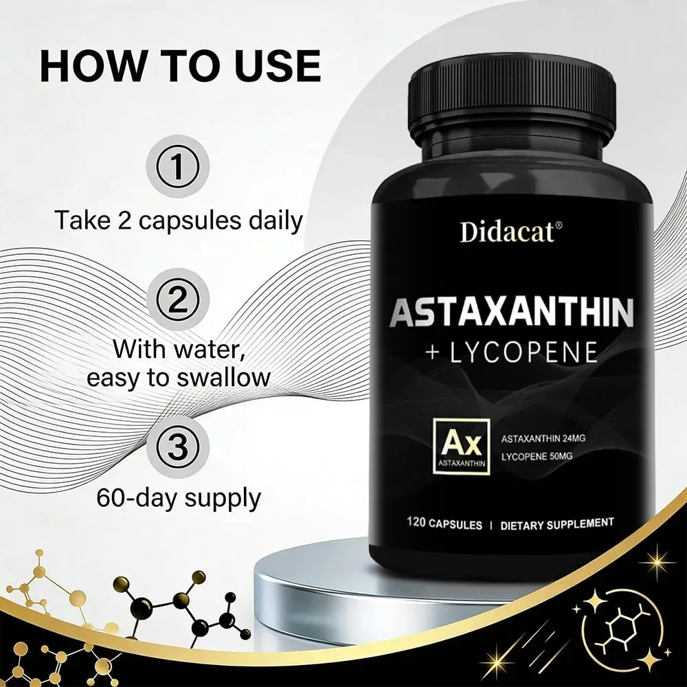 Suplemento de astaxantina para homens e mulheres | Da microalga Haematococcus Pluvialis para suporte à saúde dos olhos e da pele — image 6
